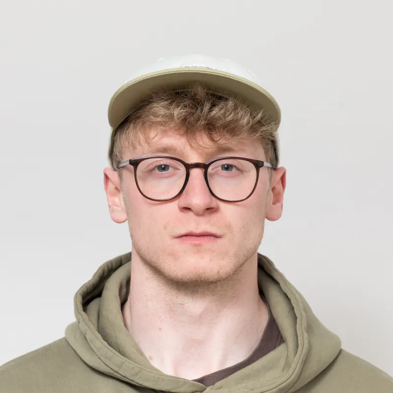 Patagonia Fitz Roy Icon Trad Cap Text Logo Birch White Gumtree Green-1