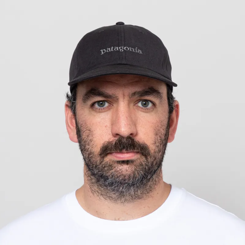 Patagonia Fitz Roy Icon Trad Cap Text Logo Ink Black-1