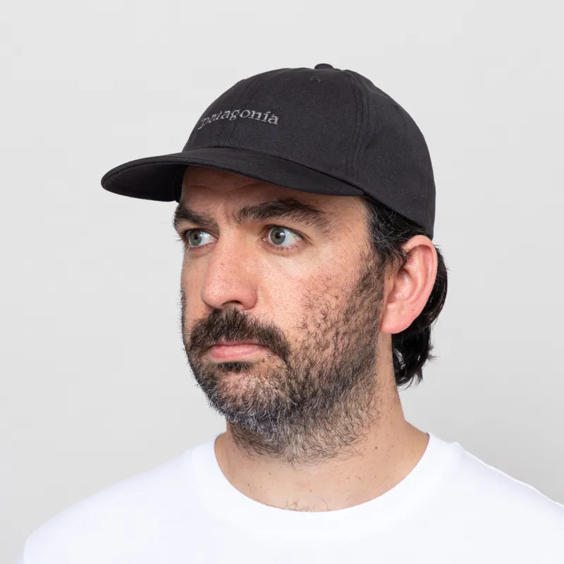 Patagonia Fitz Roy Icon Trad Cap Text Logo Ink Black