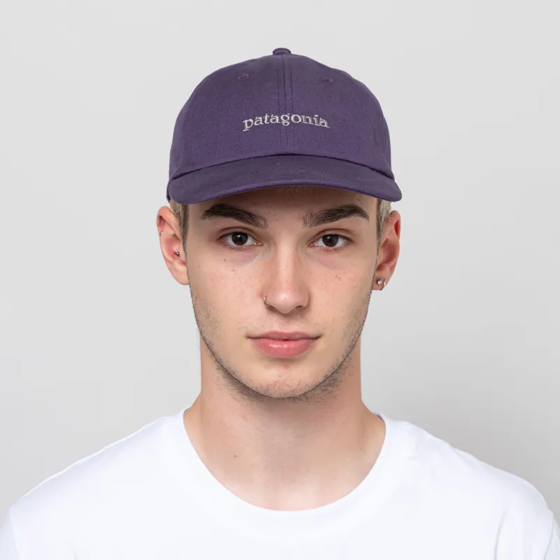 Patagonia Fitz Roy Icon Trad Cap Text Logo Plummet Purple-1