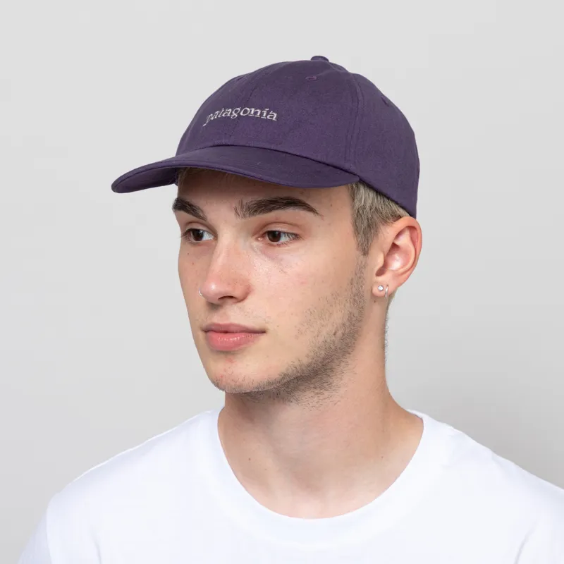 Patagonia Fitz Roy Icon Trad Cap Text Logo Plummet Purple