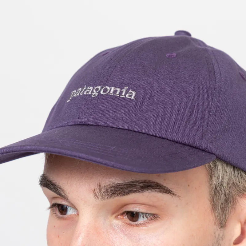Patagonia Fitz Roy Icon Trad Cap Text Logo Plummet Purple-3
