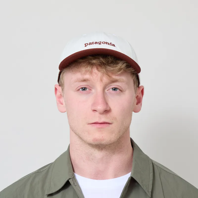 Patagonia Fitz Roy Icon Trad Cap Text Logo Dried Vanilla-2