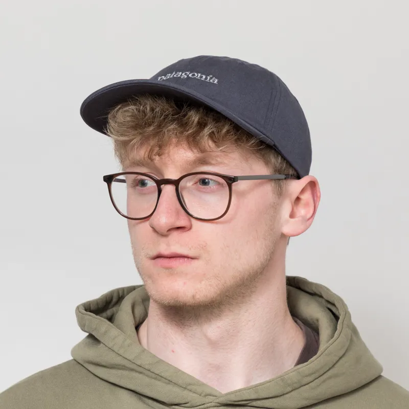 Patagonia Fitz Roy Icon Trad Cap Text Logo Smolder Blue