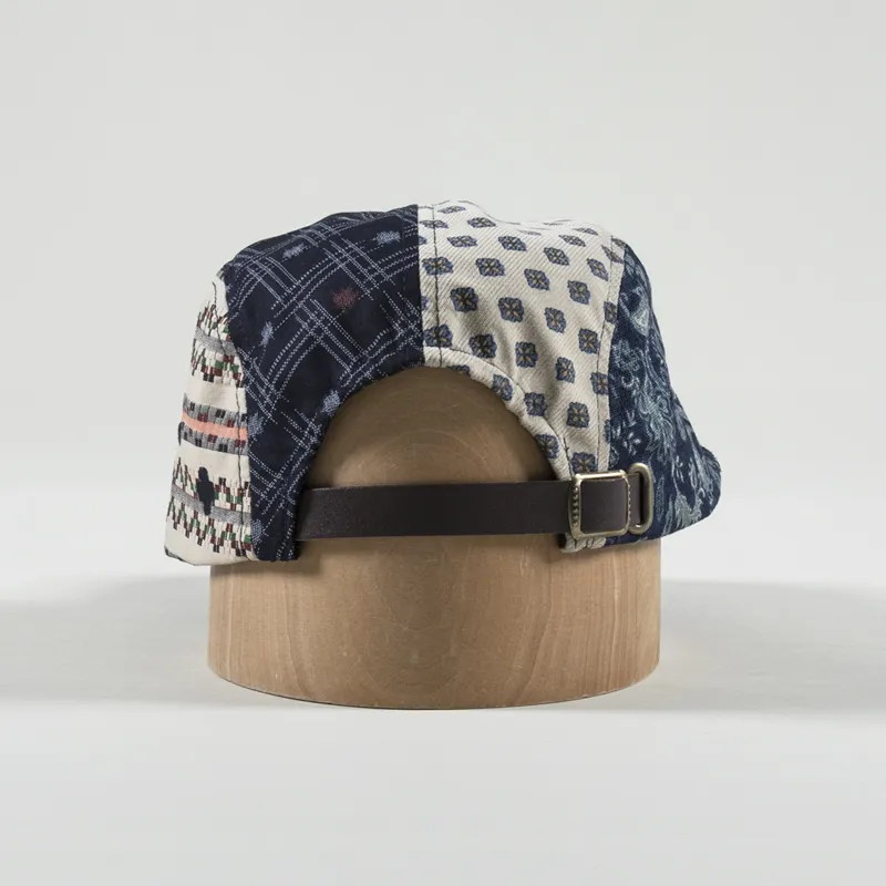 Beams Plus 5 Panel Cap Multi Navy Blue-3