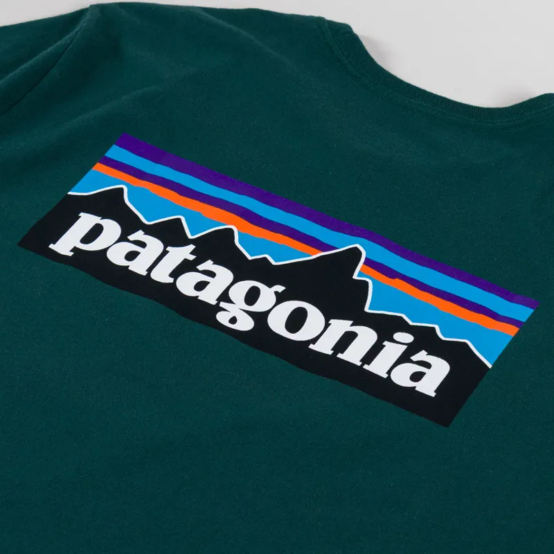 Patagonia P-6 Logo Responsibili-Tee Cascade Green-4