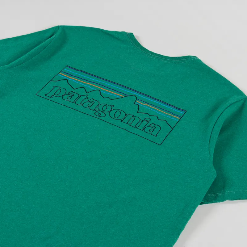 Patagonia P-6 Logo Responsibili-Tee P6 Outline Heartleaf Green-2