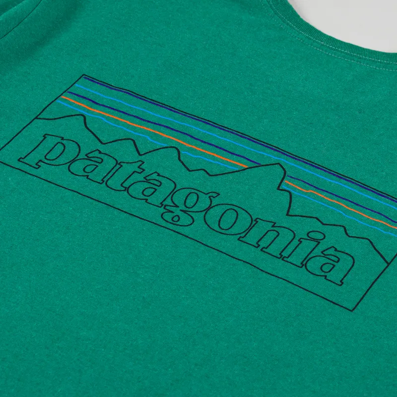 Patagonia P-6 Logo Responsibili-Tee P6 Outline Heartleaf Green-4