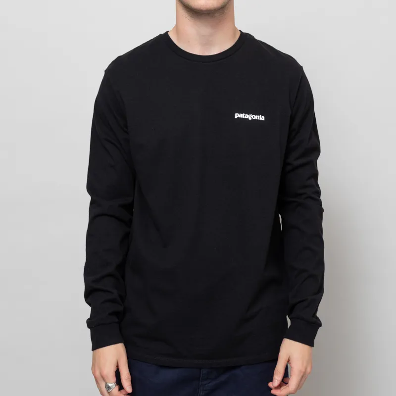 Patagonia Long Sleeve P-6 Logo Responsibili-Tee Black-3