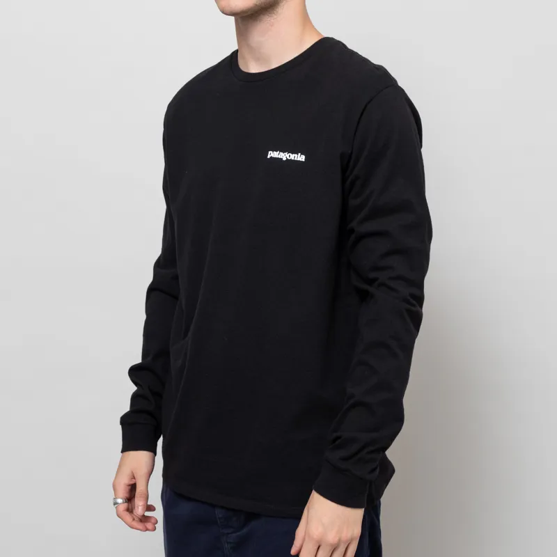 Patagonia Long Sleeve P-6 Logo Responsibili-Tee Black-1