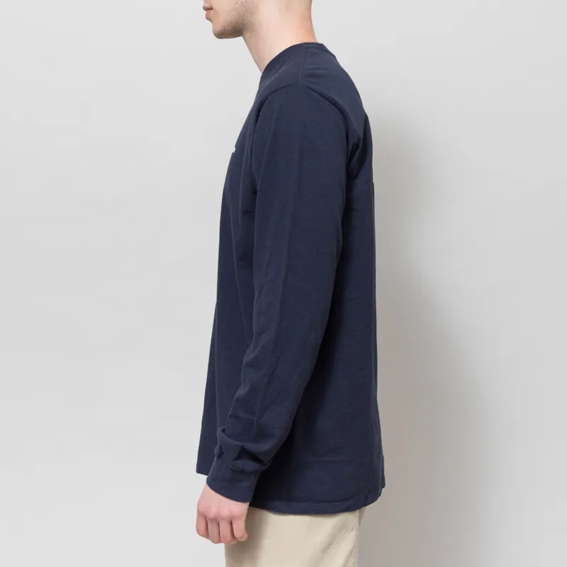 Patagonia Long Sleeve P-6 Logo Responsibili-Tee New Navy-3