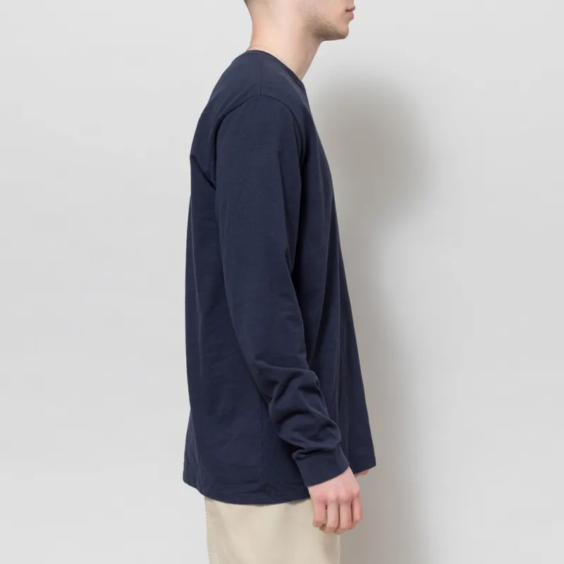 Patagonia Long Sleeve P-6 Logo Responsibili-Tee New Navy-4