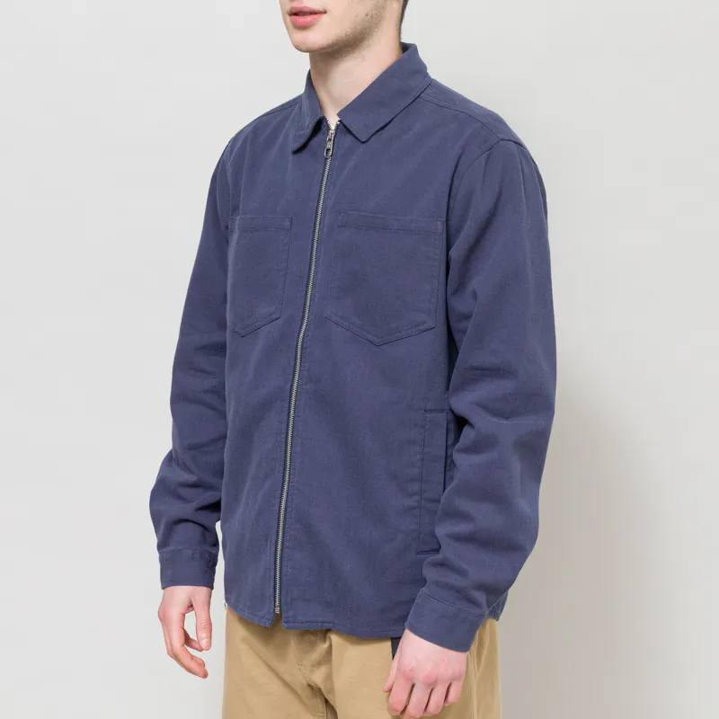 Revolution Zip Overshirt Dark Navy-1