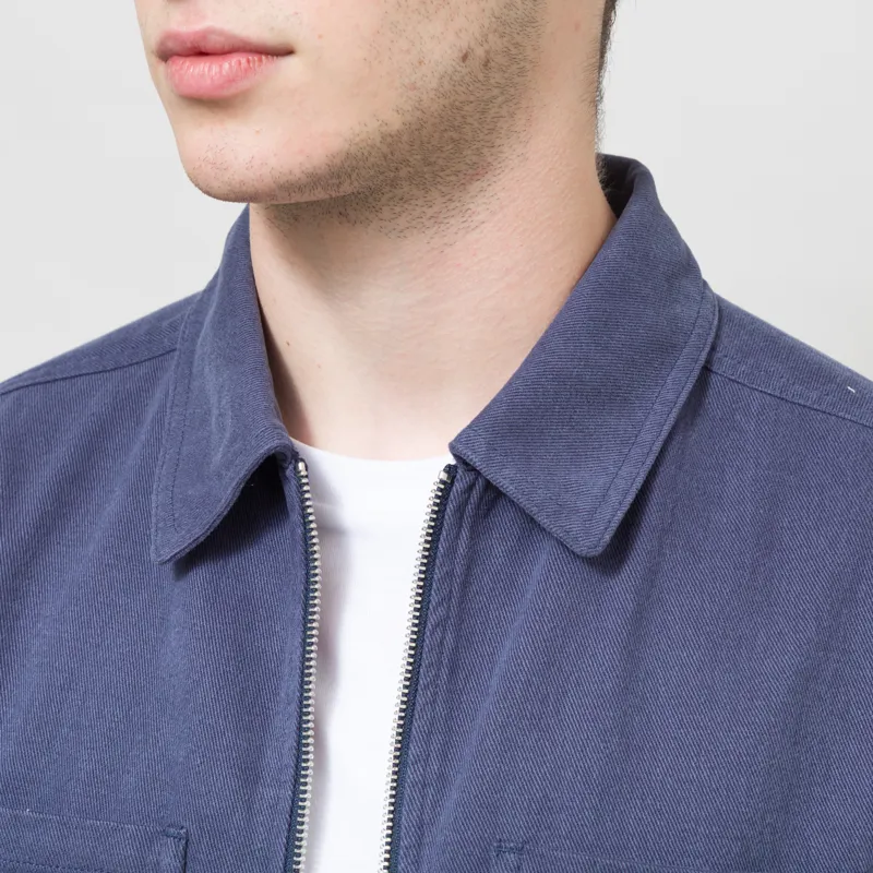 Revolution Zip Overshirt Dark Navy-5