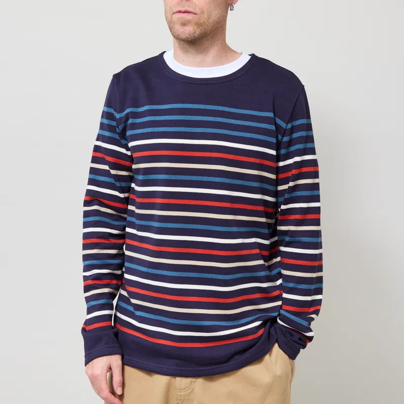 Armor Lux Striped Deauville T Shirt Navy