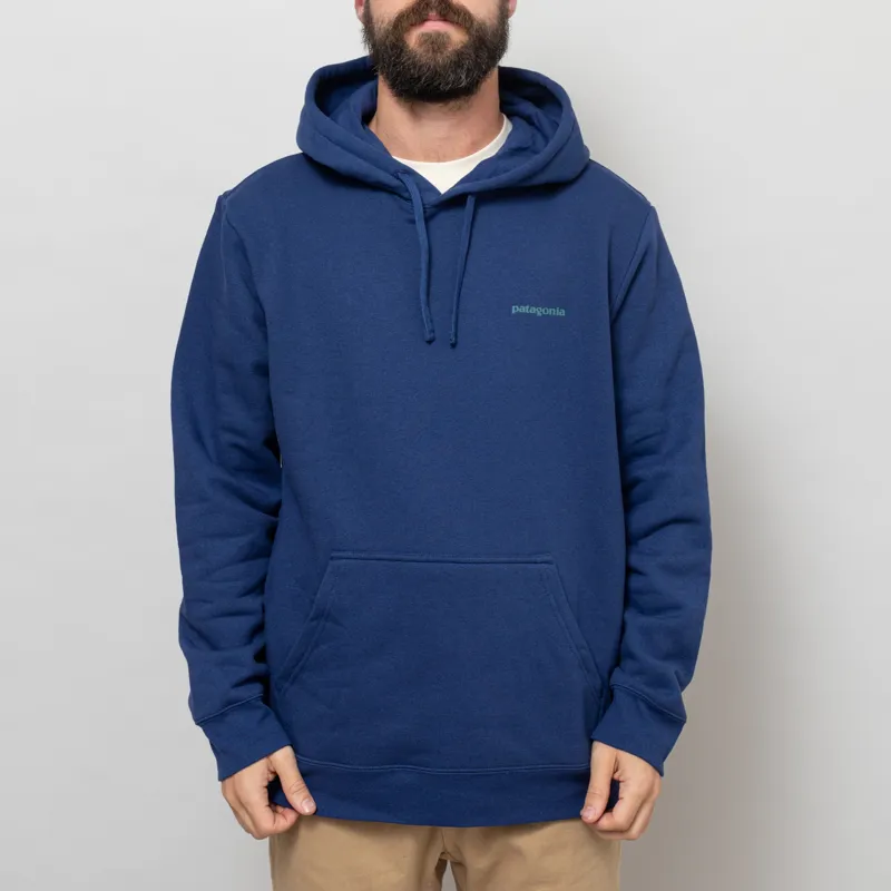 Patagonia Boardshort Logo Uprisal Hoodie Clement Blue-2