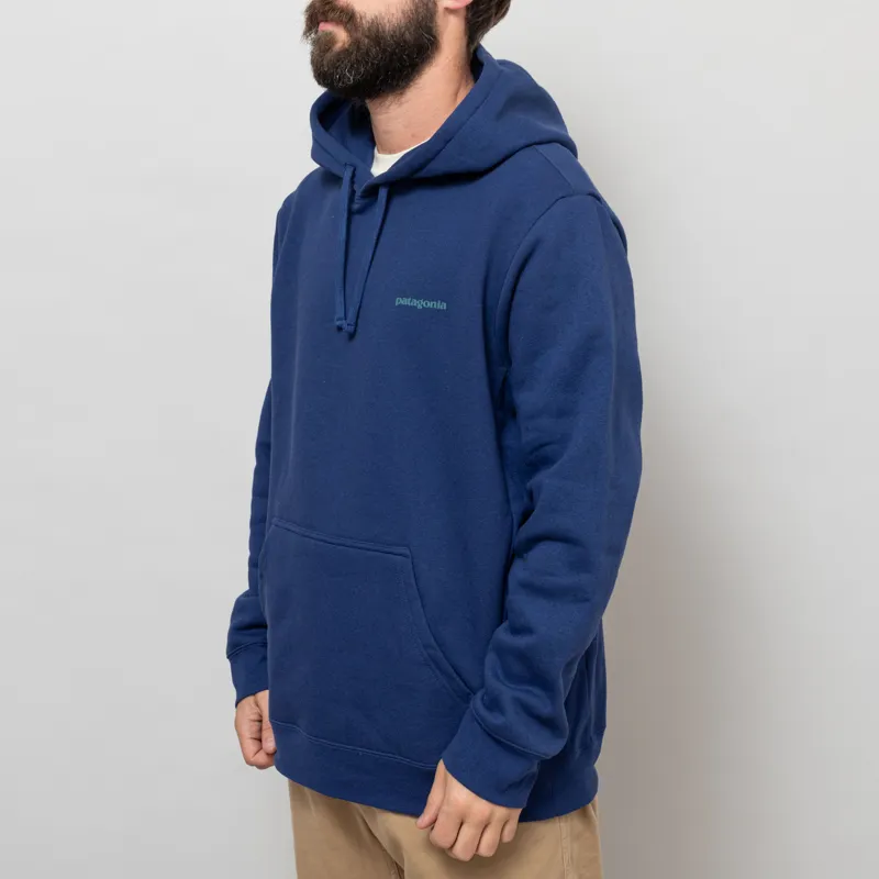 Patagonia Boardshort Logo Uprisal Hoodie Clement Blue-4