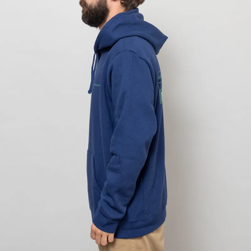 Patagonia Boardshort Logo Uprisal Hoodie Clement Blue-3