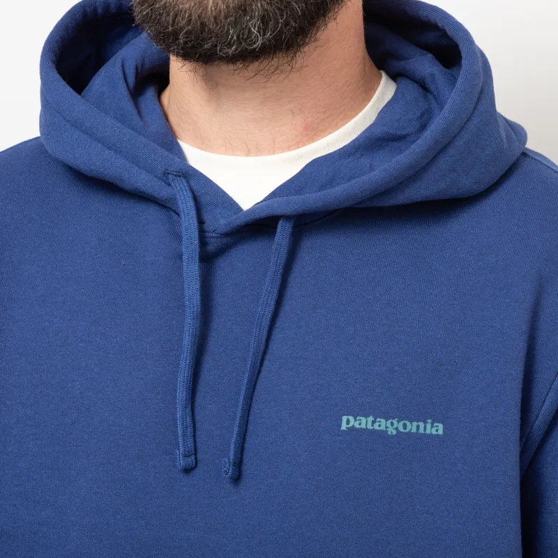 Patagonia Boardshort Logo Uprisal Hoodie Clement Blue-5