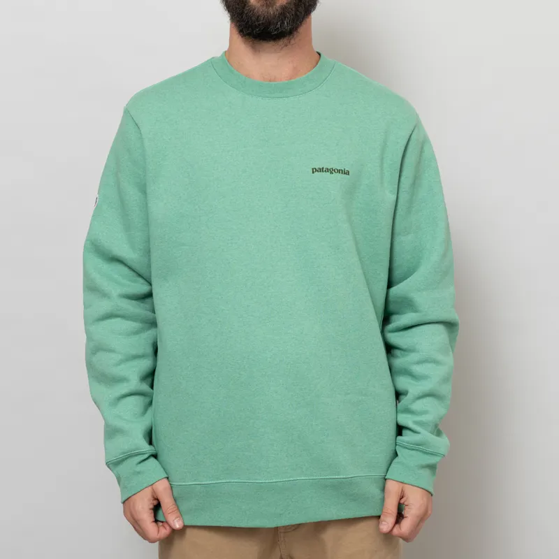 Patagonia Fitz Roy Icon Uprisal Crew Sweatshirt Ellwood Green