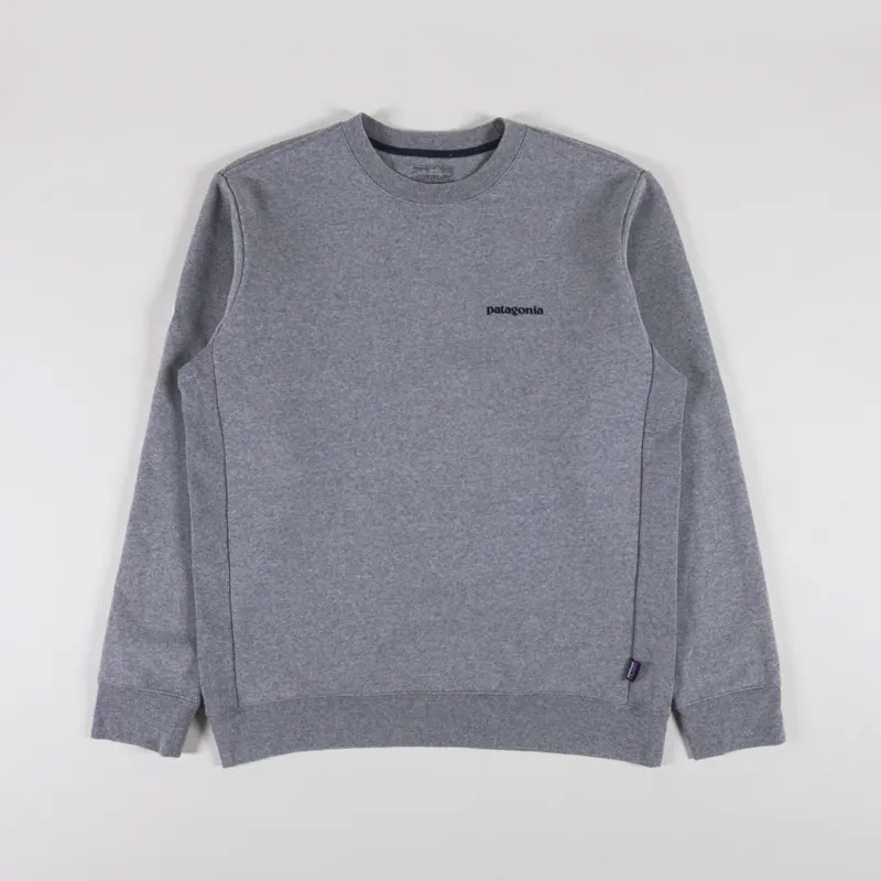 Patagonia Fitz Roy Icon Uprisal Crew Sweatshirt Gravel Heather