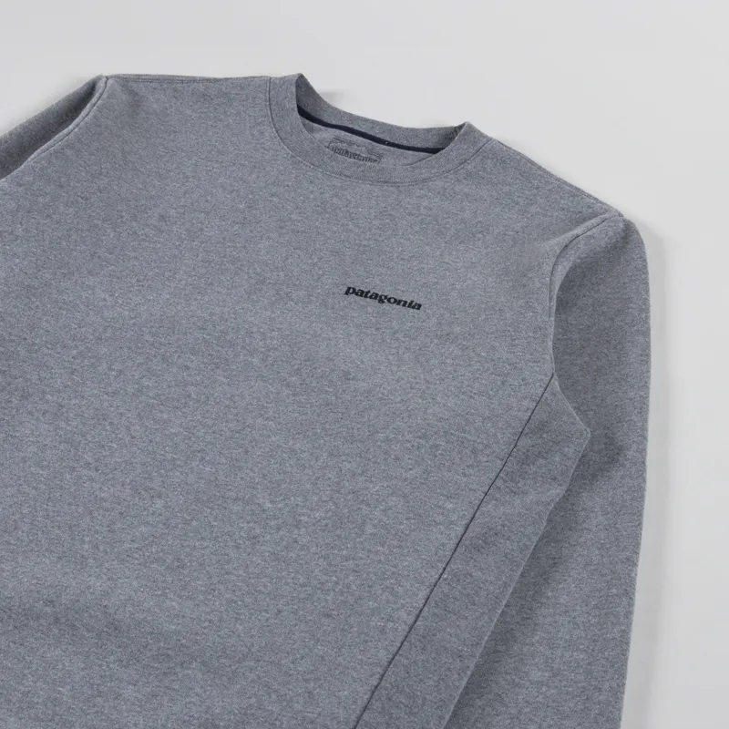 Patagonia Fitz Roy Icon Uprisal Crew Sweatshirt Gravel Heather-2
