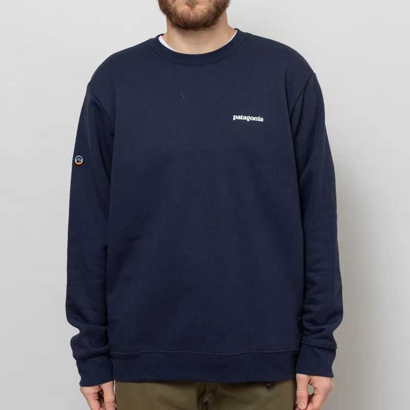Patagonia Fitz Roy Icon Uprisal Crew Sweatshirt New Navy