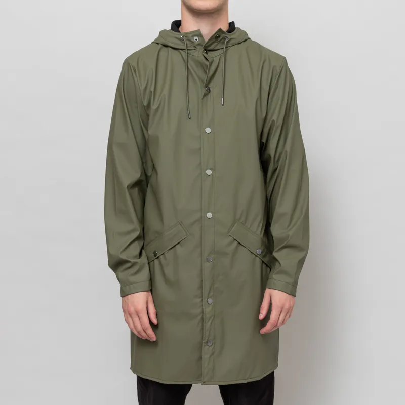 Rains Waterproof Long Jacket Marsh