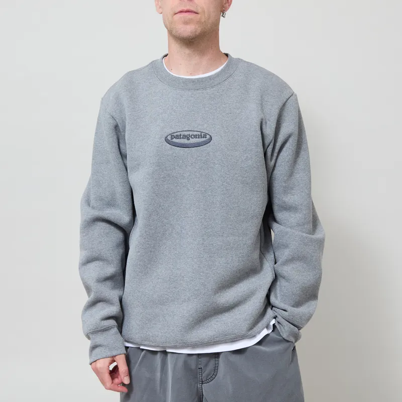Patagonia 95 Oval Logo Uprisal Crew Gravel Heather