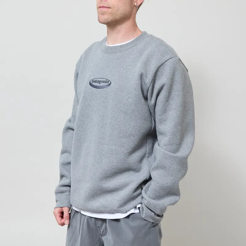 Patagonia 95 Oval Logo Uprisal Crew Gravel Heather-1
