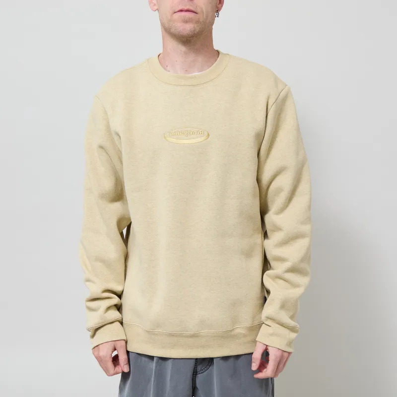 Patagonia 95 Oval Logo Uprisal Crew Lynx Tan