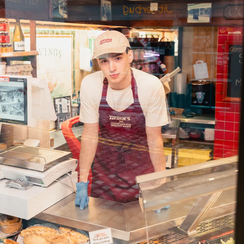 Working Class Heroes x Irvings Apron Burgundy-4