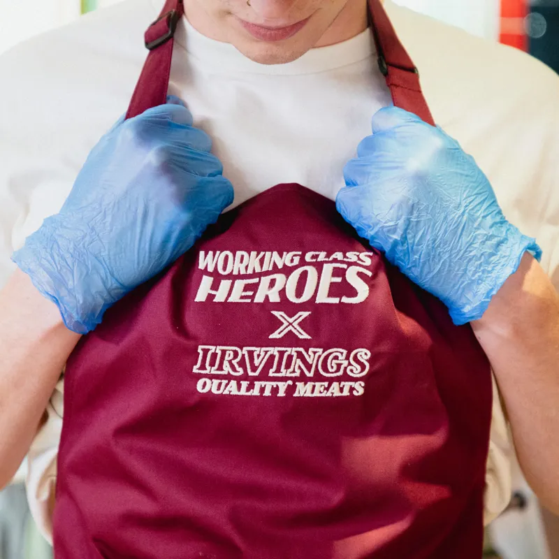 Working Class Heroes x Irvings Apron Burgundy-5
