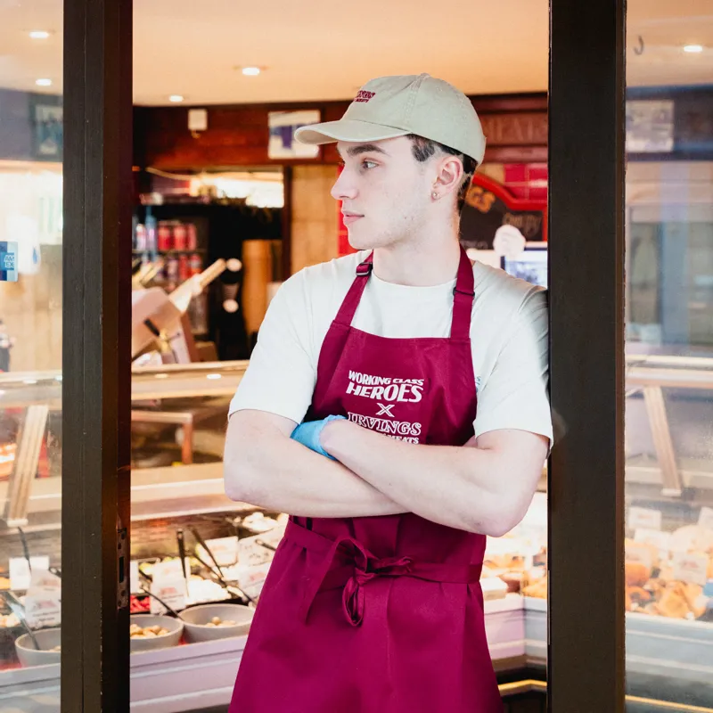 Working Class Heroes x Irvings Apron Burgundy-3