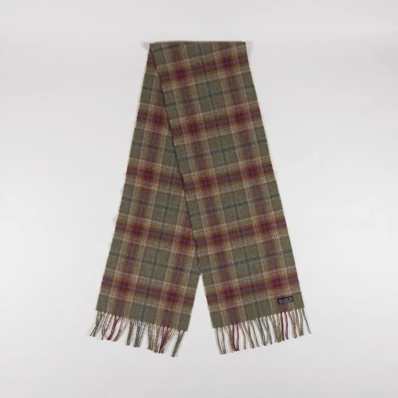 Uskees 4013 Tartan Lambswool Scarf Clay