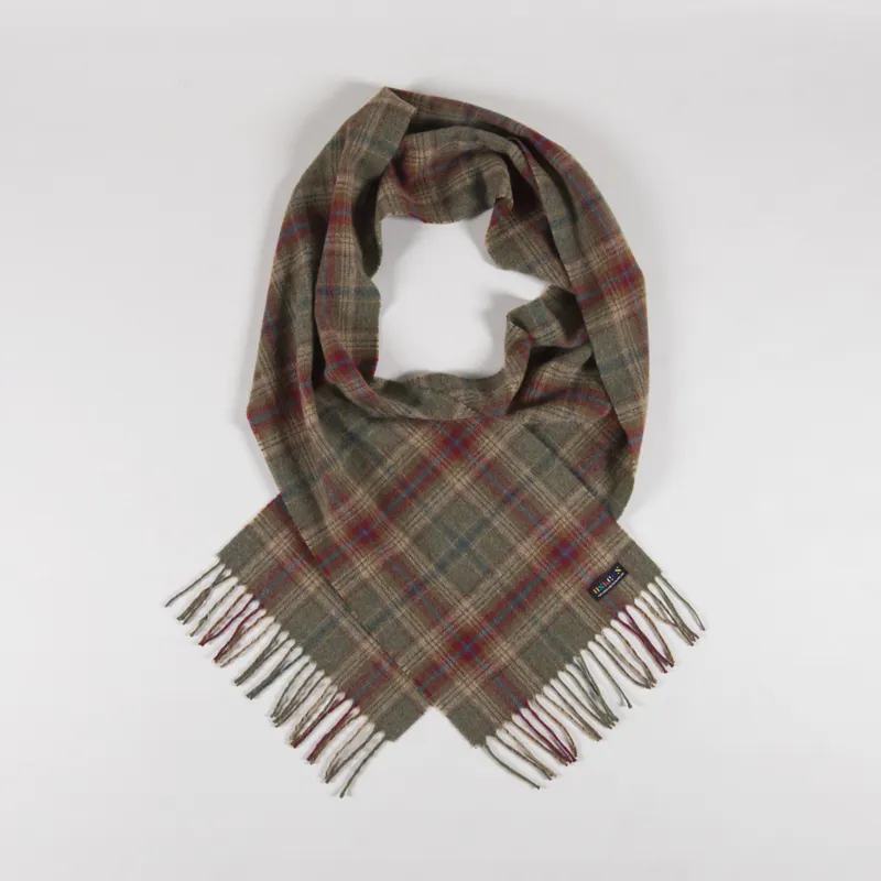 Uskees 4013 Tartan Lambswool Scarf Clay-2
