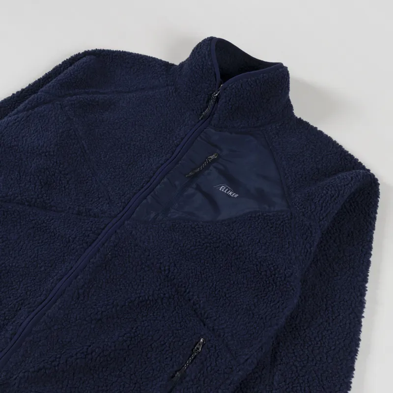 Elliker Keld Sherpa Fleece Jacket Navy-3