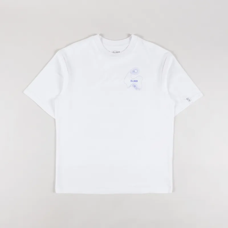 Elliker Rill Hand Print T Shirt White-1