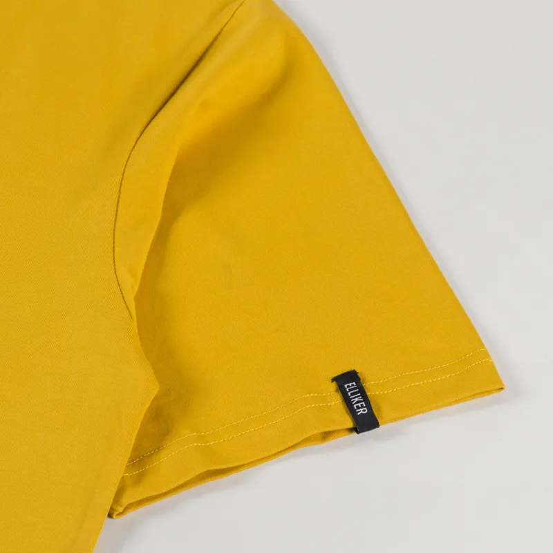 Elliker Rill Stick Print T Shirt Mustard-6
