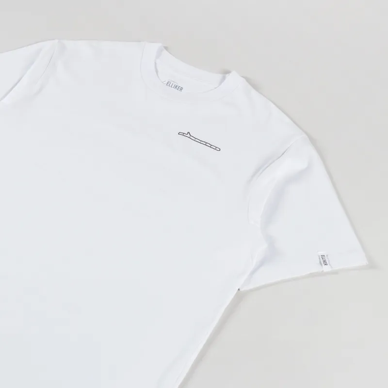 Elliker Rill Stick Print T Shirt White-3