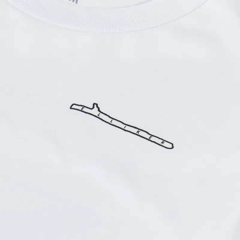 Elliker Rill Stick Print T Shirt White-5