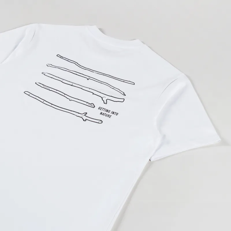Elliker Rill Stick Print T Shirt White-2