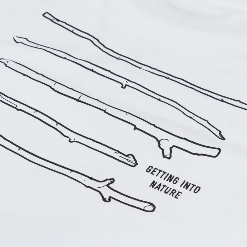 Elliker Rill Stick Print T Shirt White-4