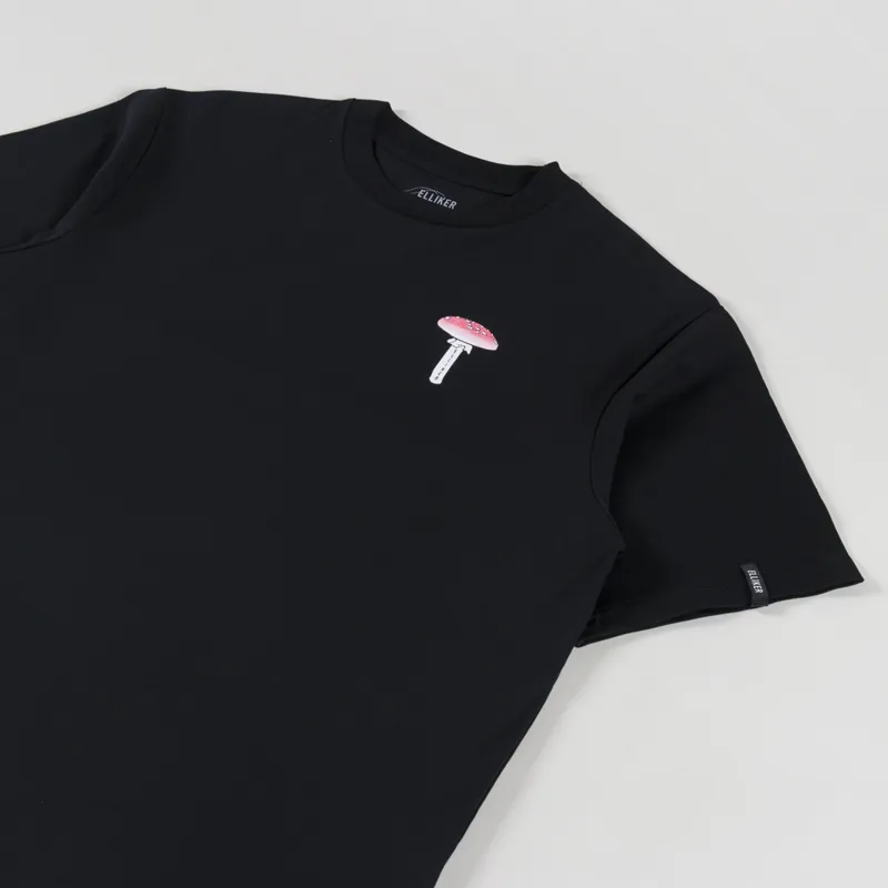 Elliker Rill Spore Print T Shirt Black-3