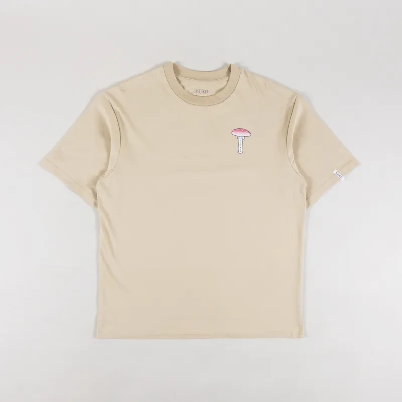 Elliker Rill Spore Print T Shirt Sand-1