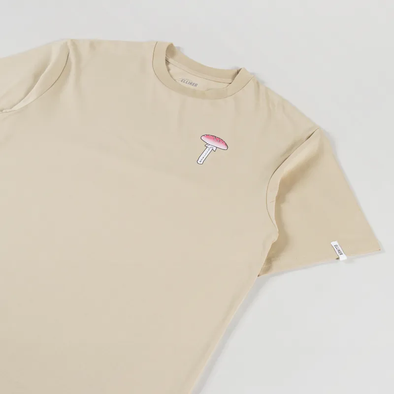 Elliker Rill Spore Print T Shirt Sand-3