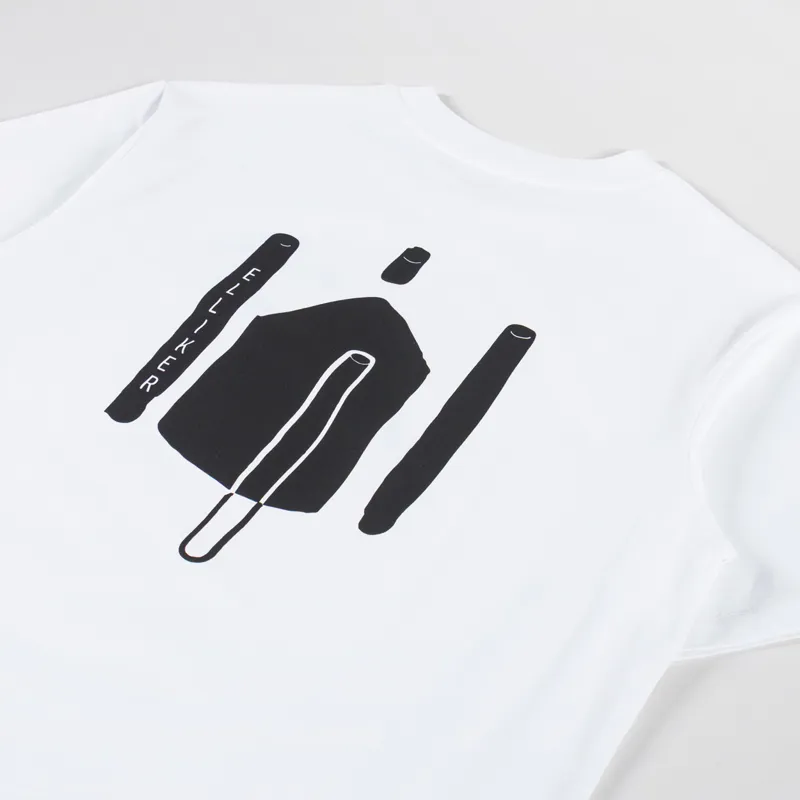 Elliker Rill Charcoal Print T Shirt White-2