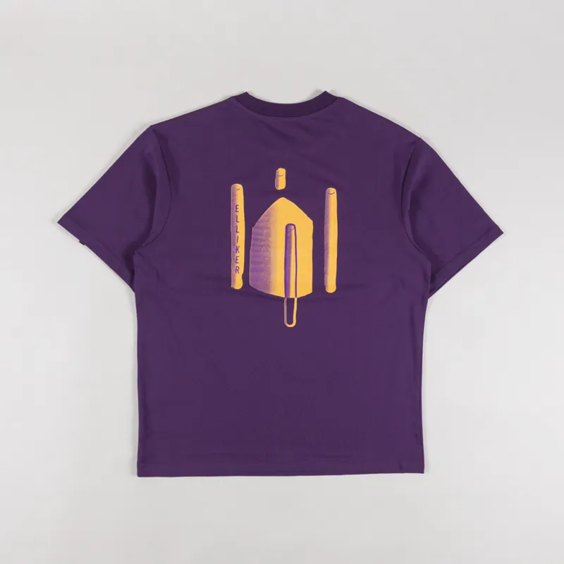 Elliker Rill Charcoal Print T Shirt Purple