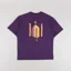 Elliker Rill Charcoal Print T Shirt Purple