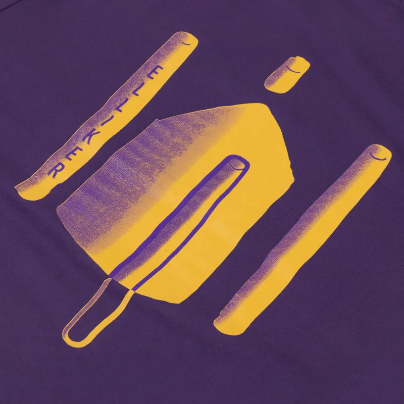 Elliker Rill Charcoal Print T Shirt Purple-4